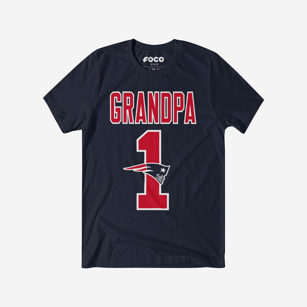 New England Patriots Number 1 Grandpa T-Shirt FOCO S - FOCO.com
