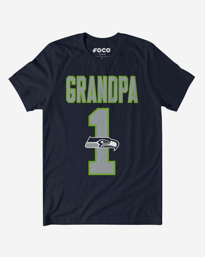 Seattle Seahawks Number 1 Grandpa T-Shirt FOCO S - FOCO.com
