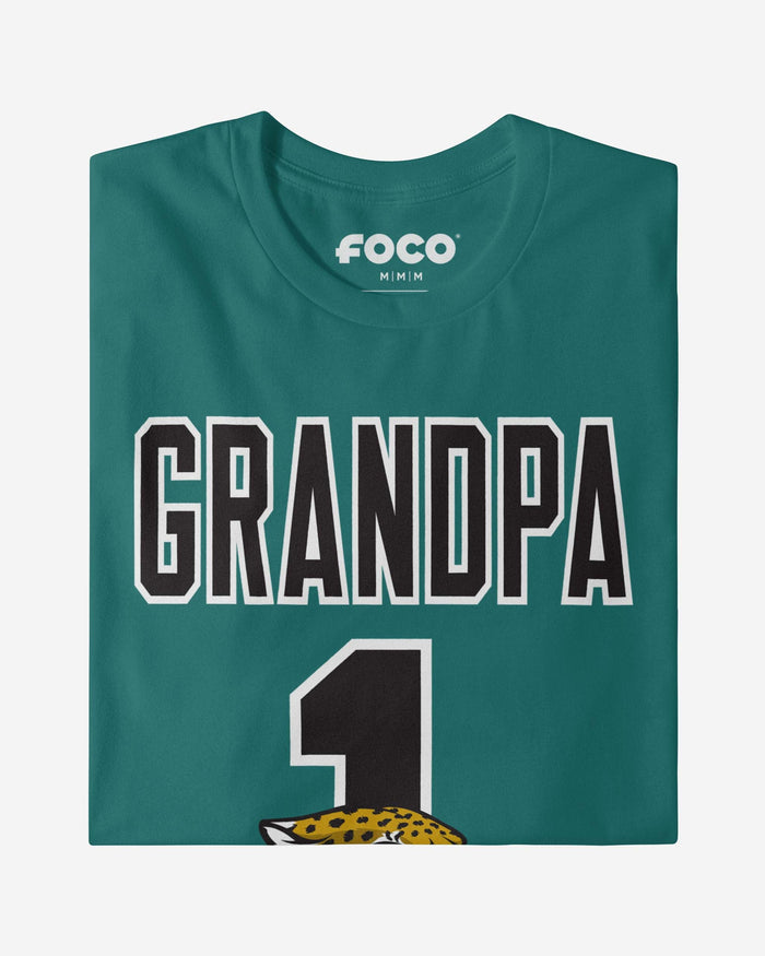 Jacksonville Jaguars Number 1 Grandpa T-Shirt FOCO - FOCO.com
