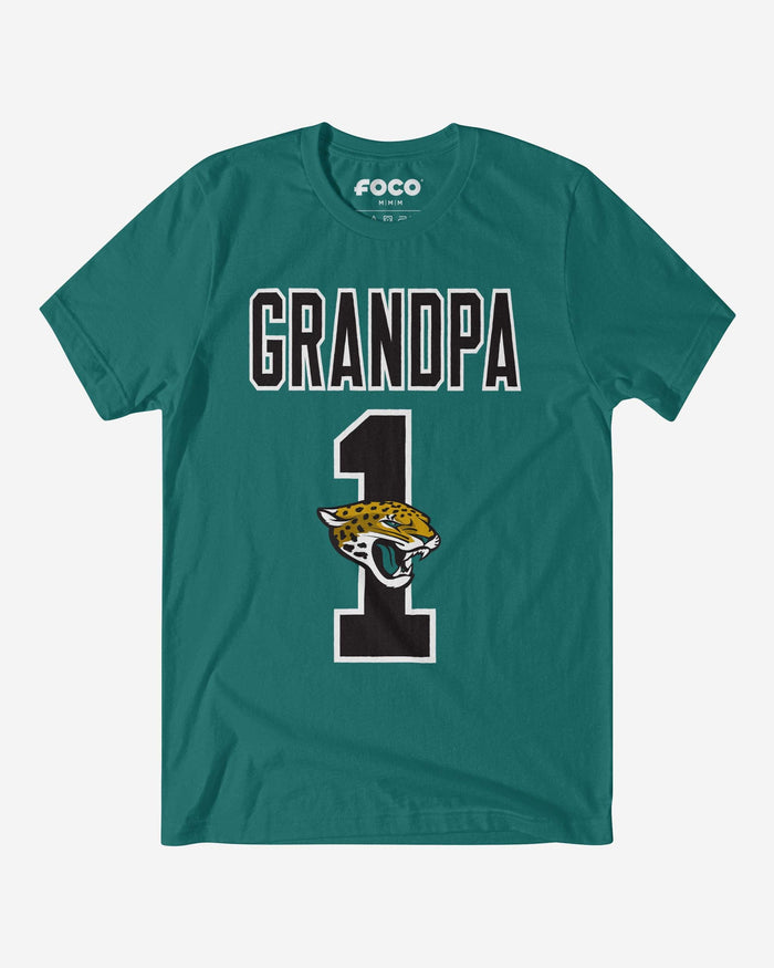 Jacksonville Jaguars Number 1 Grandpa T-Shirt FOCO S - FOCO.com