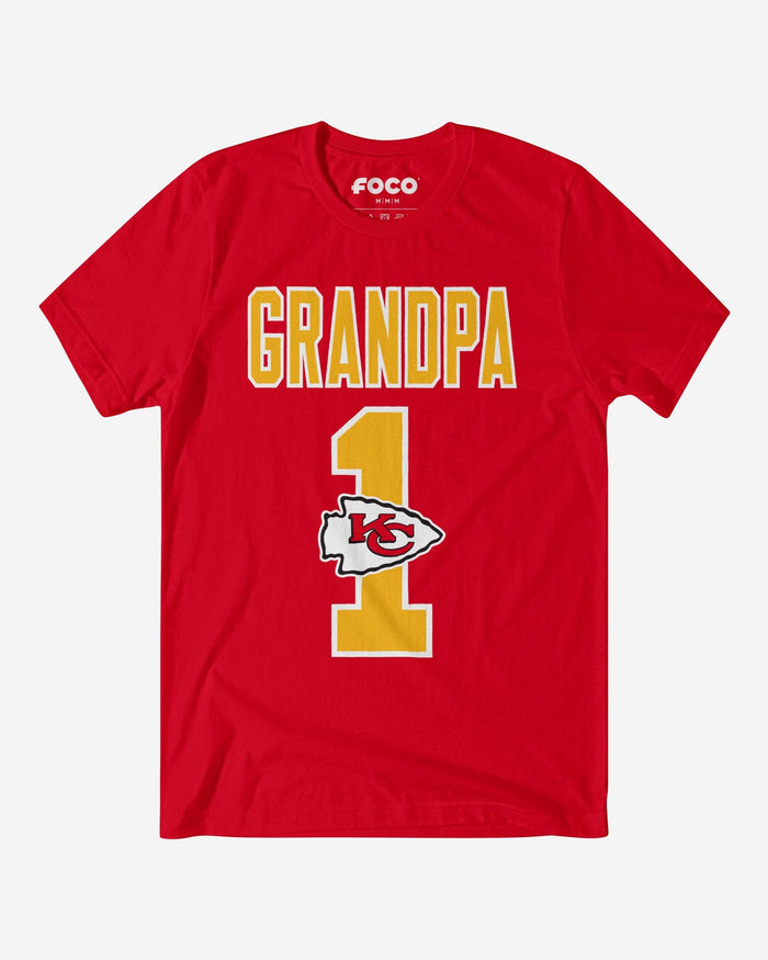Kansas City Chiefs Number 1 Grandpa T-Shirt FOCO S - FOCO.com