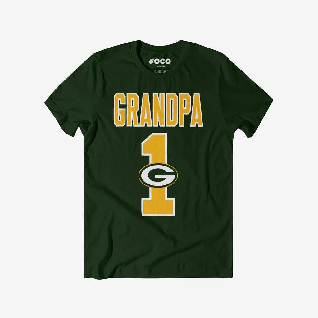Green Bay Packers Number 1 Grandpa T-Shirt FOCO S - FOCO.com