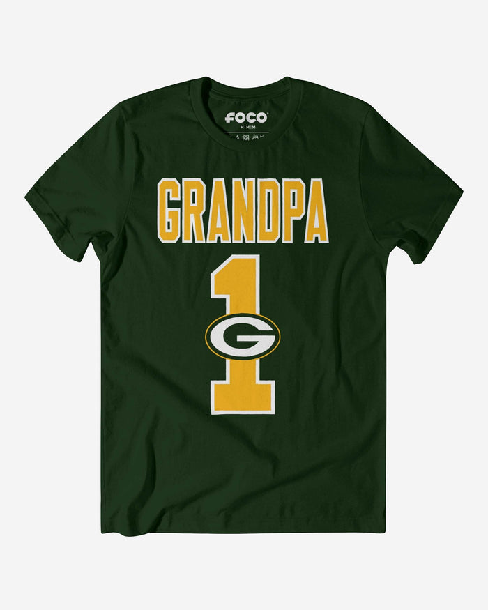 Green Bay Packers Number 1 Grandpa T-Shirt FOCO S - FOCO.com