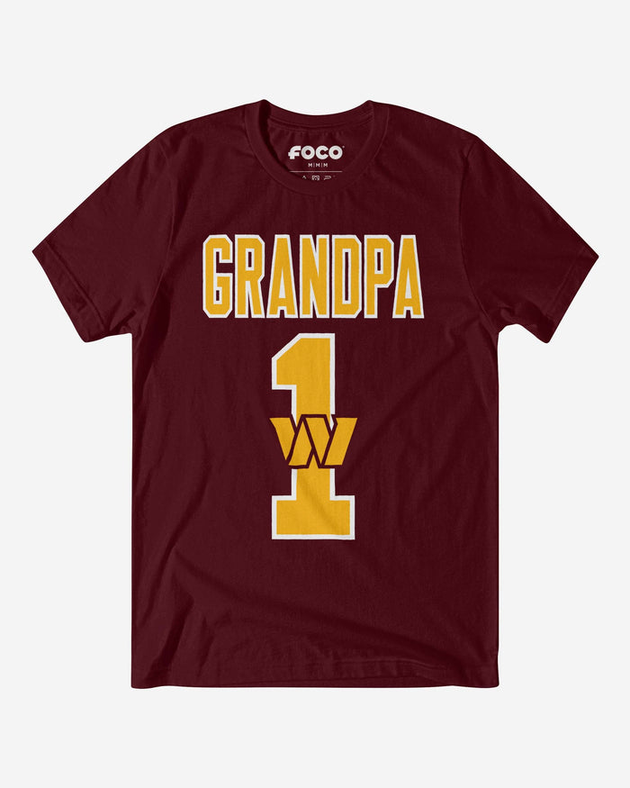 Washington Commanders Number 1 Grandpa T-Shirt FOCO S - FOCO.com