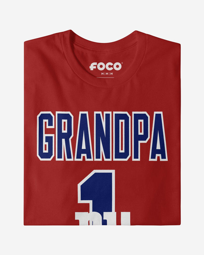 New York Giants Number 1 Grandpa T-Shirt FOCO - FOCO.com