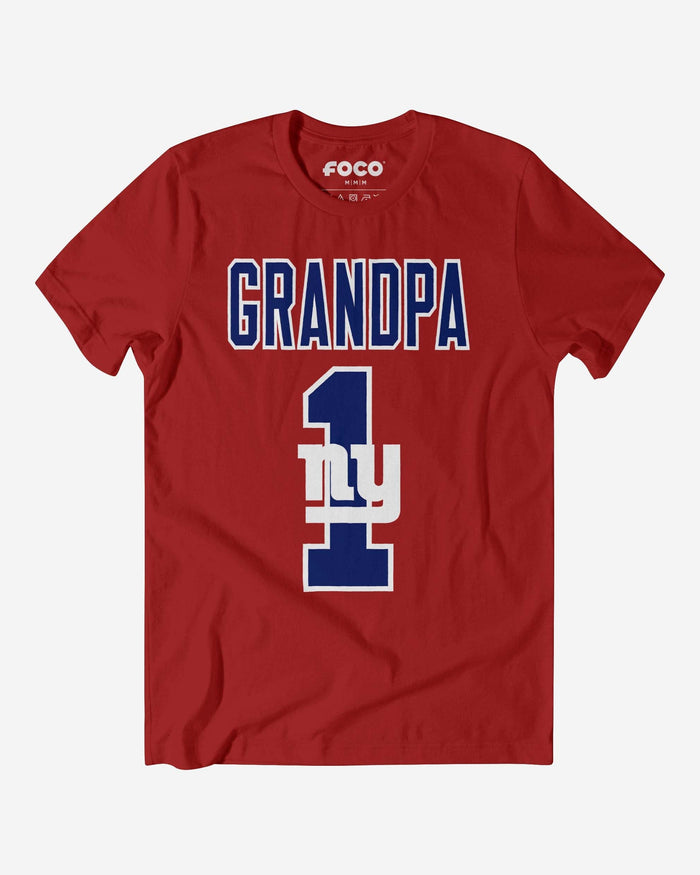 New York Giants Number 1 Grandpa T-Shirt FOCO S - FOCO.com