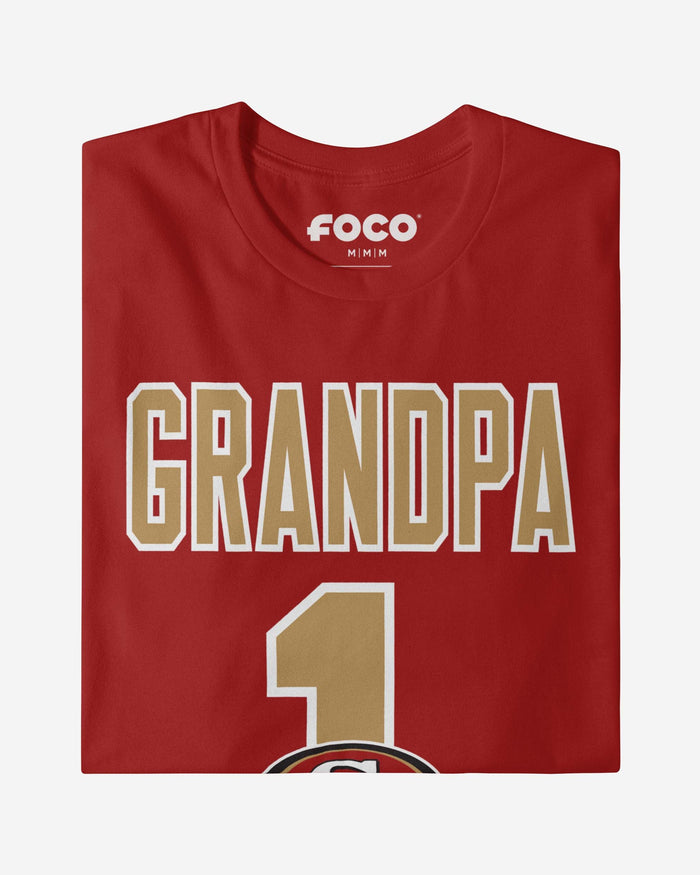 San Francisco 49ers Number 1 Grandpa T-Shirt FOCO - FOCO.com