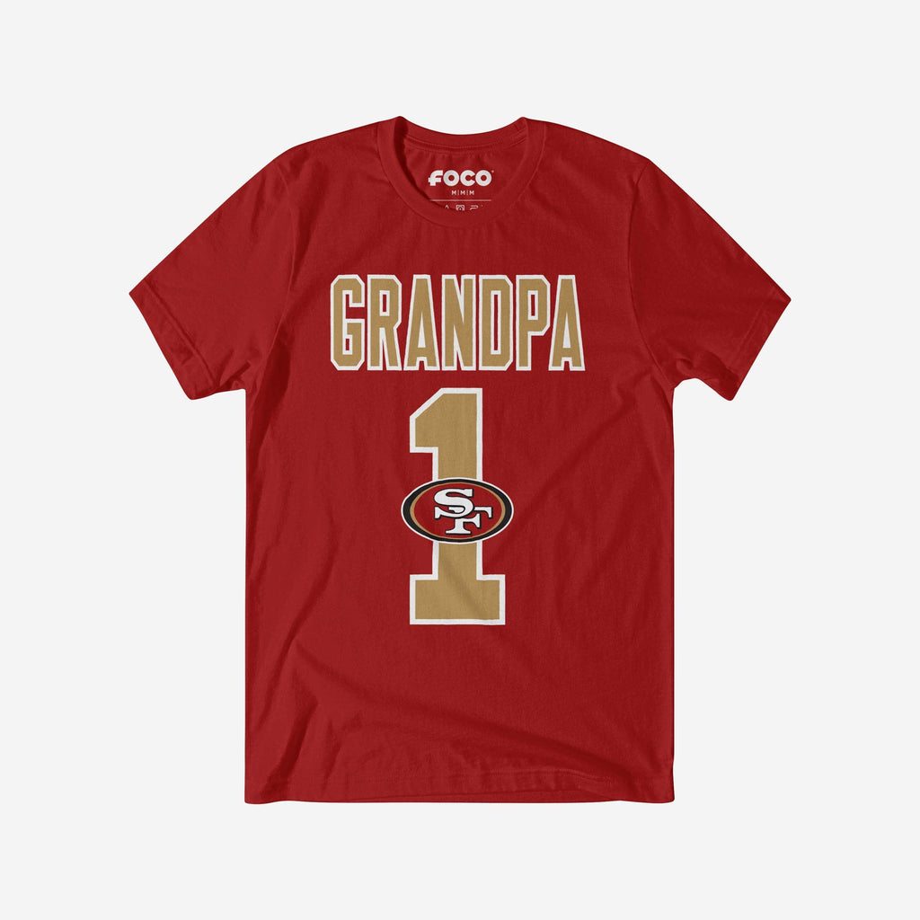 San Francisco 49ers Number 1 Grandpa T-Shirt FOCO S - FOCO.com