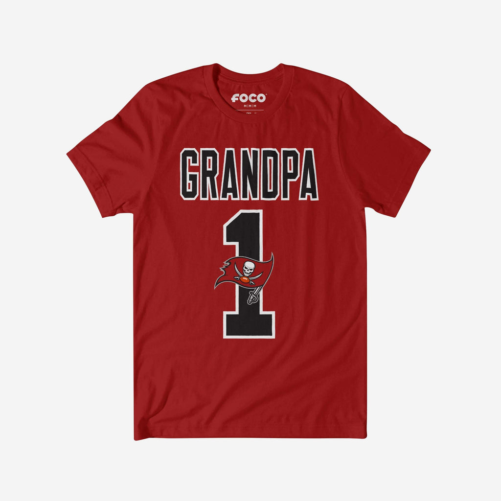 Tampa Bay Buccaneers Number 1 Grandpa T-Shirt FOCO S - FOCO.com