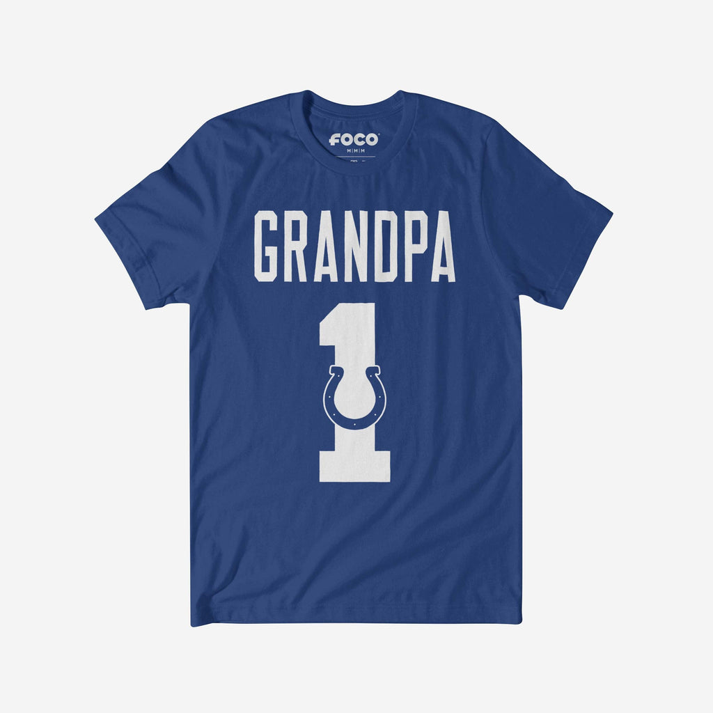 Indianapolis Colts Number 1 Grandpa T-Shirt FOCO S - FOCO.com