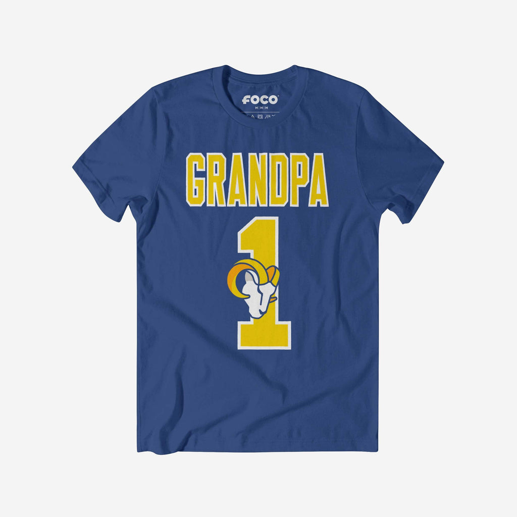 Los Angeles Rams Number 1 Grandpa T-Shirt FOCO S - FOCO.com