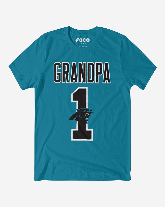 Carolina Panthers Number 1 Grandpa T-Shirt FOCO S - FOCO.com
