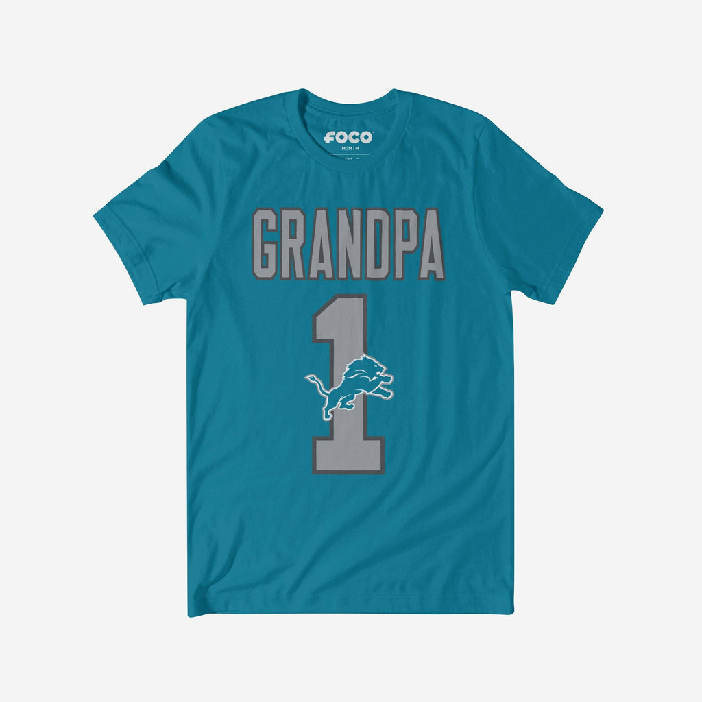 Detroit Lions Number 1 Grandpa T-Shirt FOCO S - FOCO.com