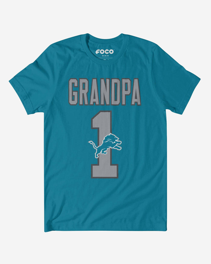 Detroit Lions Number 1 Grandpa T-Shirt FOCO S - FOCO.com