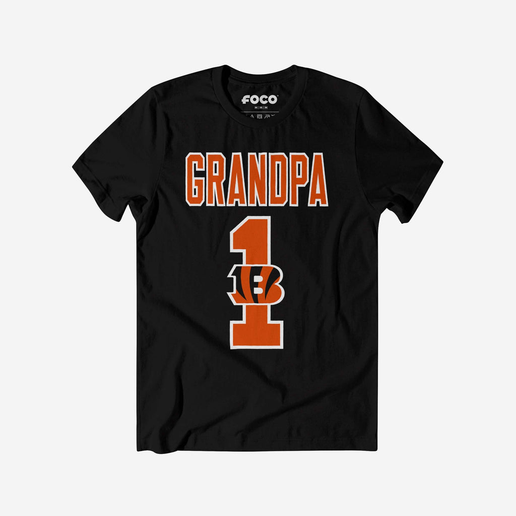 Cincinnati Bengals Number 1 Grandpa T-Shirt FOCO S - FOCO.com