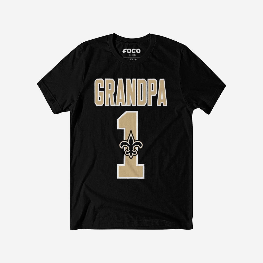 New Orleans Saints Number 1 Grandpa T-Shirt FOCO S - FOCO.com
