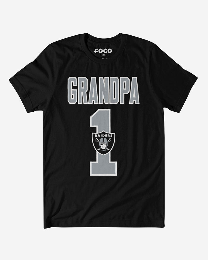 Las Vegas Raiders Number 1 Grandpa T-Shirt FOCO S - FOCO.com
