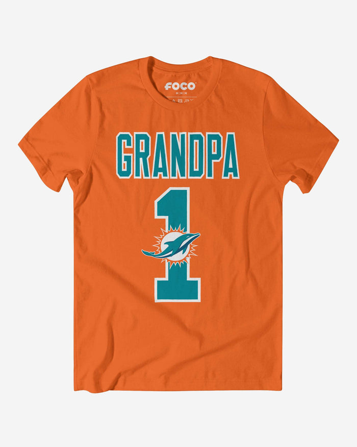 Miami Dolphins Number 1 Grandpa T-Shirt FOCO S - FOCO.com