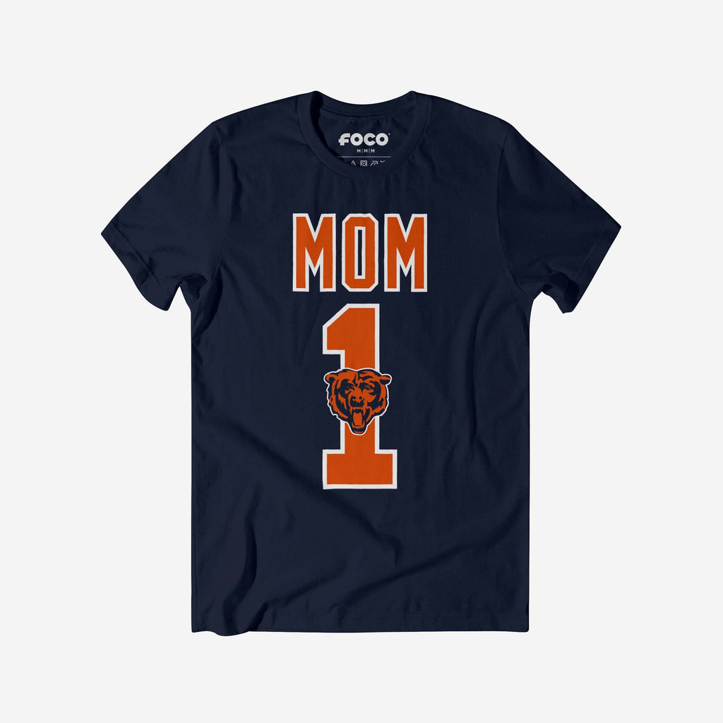 Chicago Bears Number 1 Mom T-Shirt FOCO S - FOCO.com