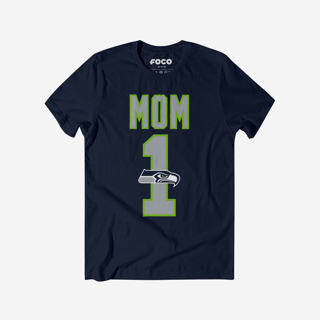 Seattle Seahawks Number 1 Mom T-Shirt FOCO S - FOCO.com