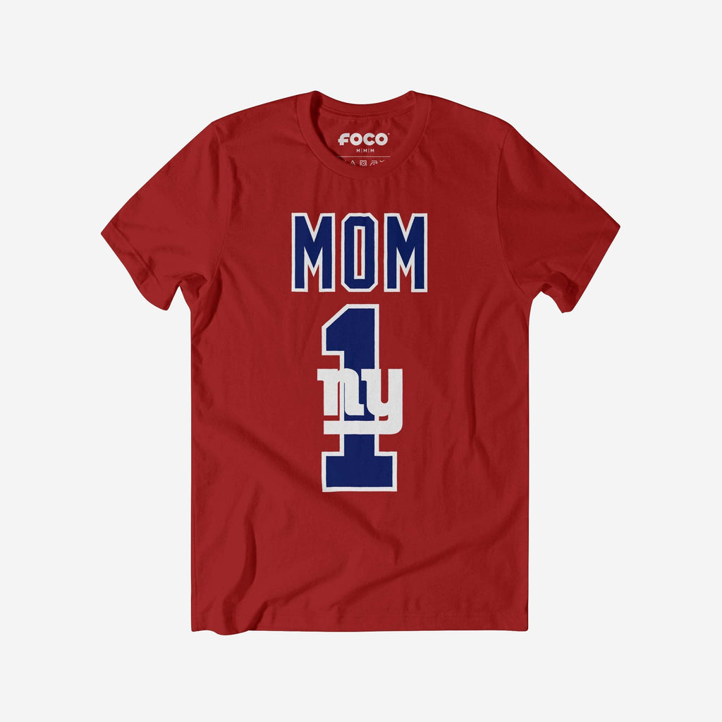 New York Giants Number 1 Mom T-Shirt FOCO S - FOCO.com