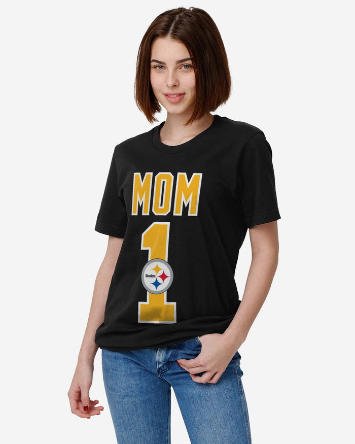 Pittsburgh Steelers Number 1 Mom T-Shirt FOCO - FOCO.com