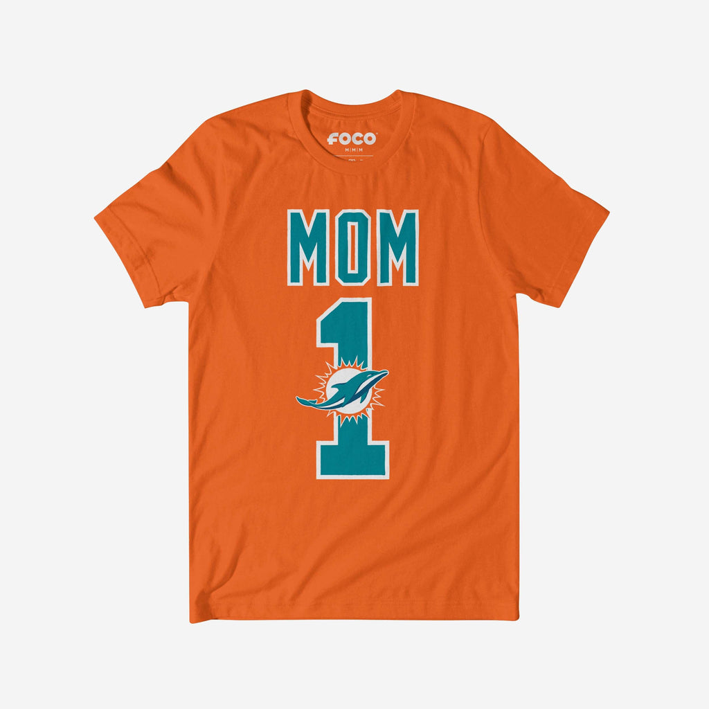 Miami Dolphins Number 1 Mom T-Shirt FOCO S - FOCO.com