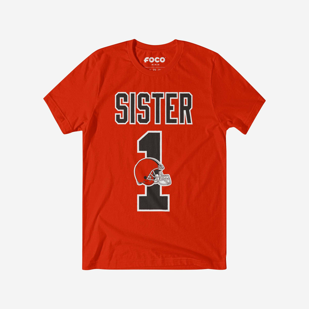 Cleveland Browns Number 1 Sister T-Shirt FOCO S - FOCO.com