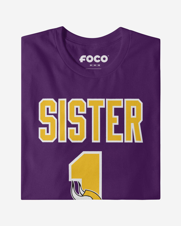 Minnesota Vikings Number 1 Sister T-Shirt FOCO - FOCO.com