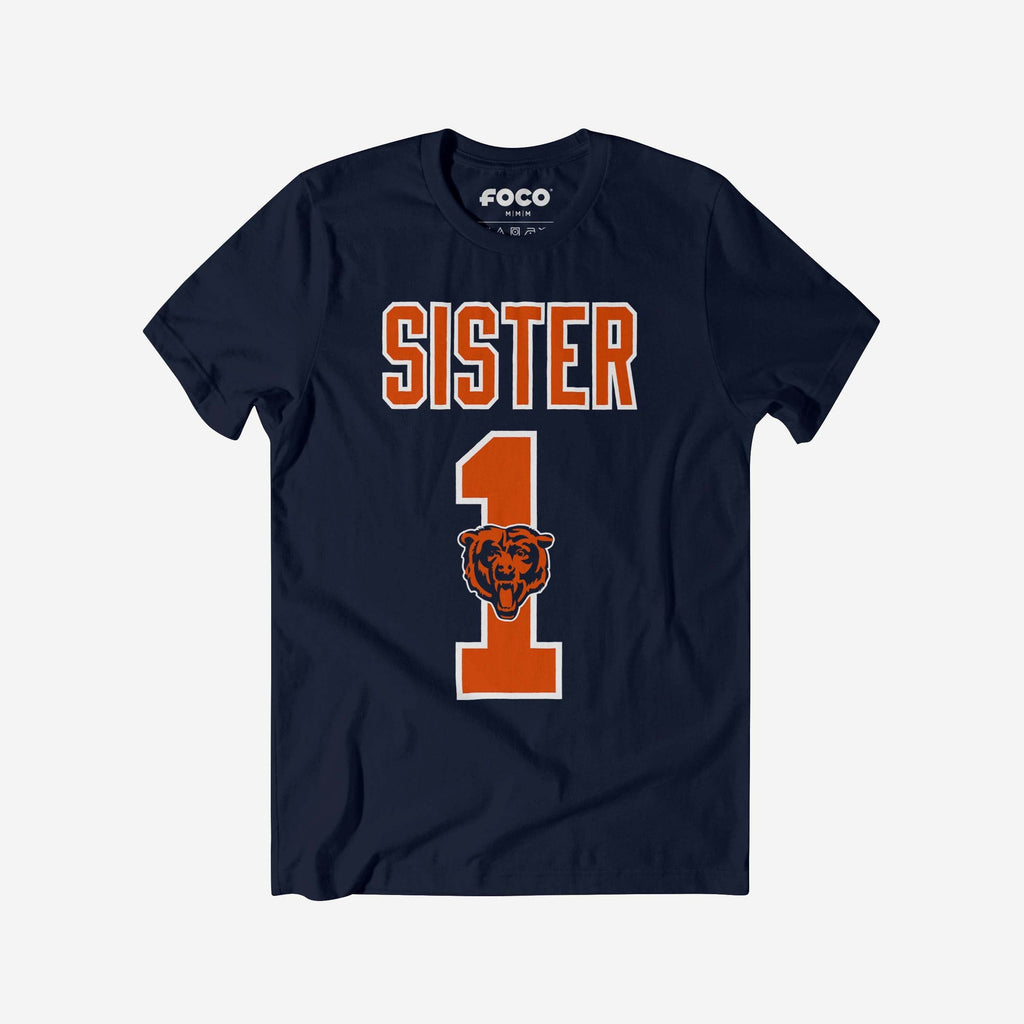 Chicago Bears Number 1 Sister T-Shirt FOCO S - FOCO.com