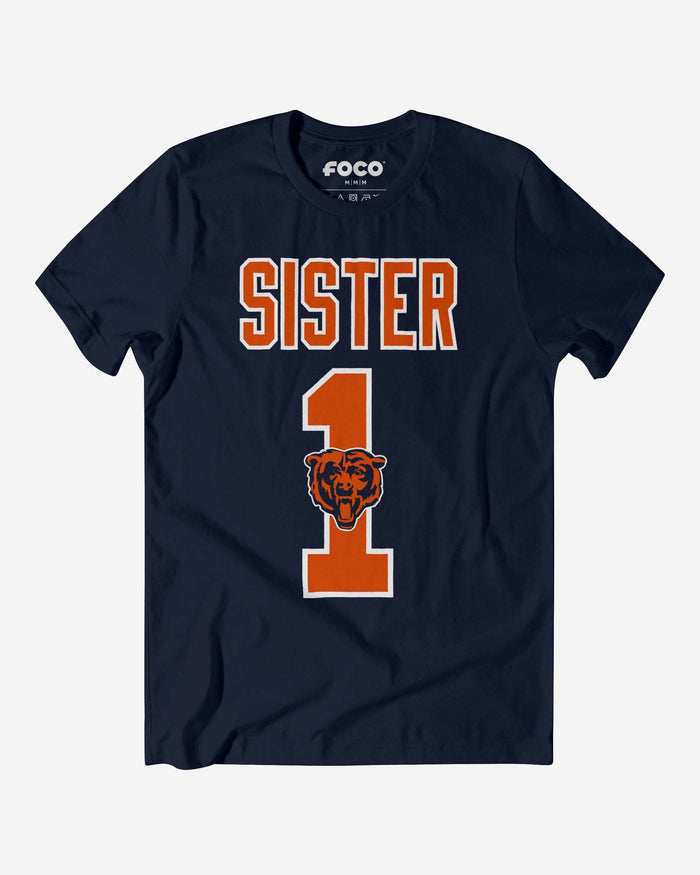 Chicago Bears Number 1 Sister T-Shirt FOCO S - FOCO.com