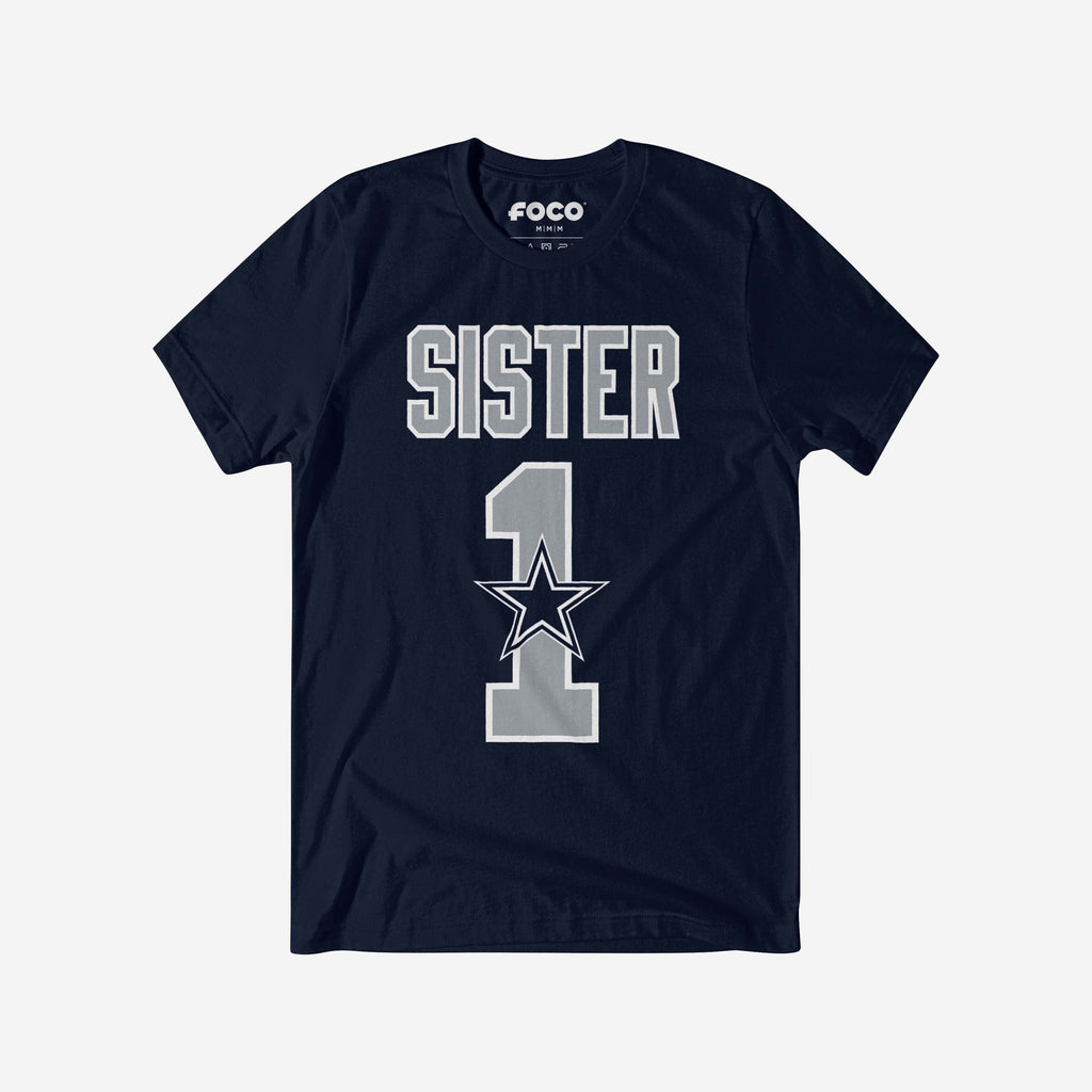 Dallas Cowboys Number 1 Sister T-Shirt FOCO S - FOCO.com