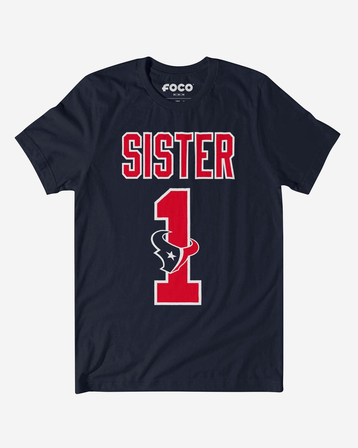 Houston Texans Number 1 Sister T-Shirt FOCO S - FOCO.com