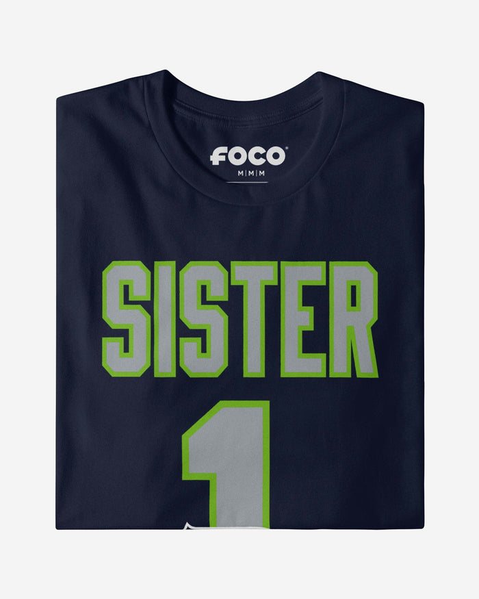 Seattle Seahawks Number 1 Sister T-Shirt FOCO - FOCO.com
