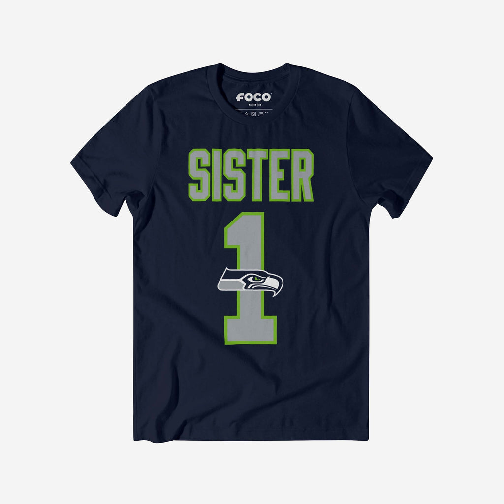 Seattle Seahawks Number 1 Sister T-Shirt FOCO S - FOCO.com