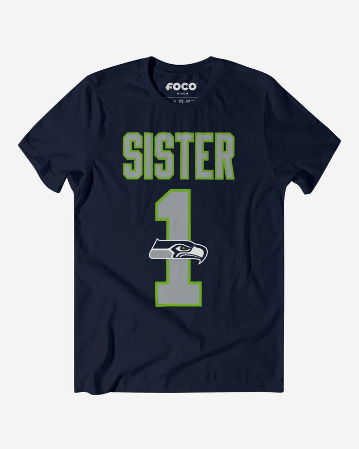 Seattle Seahawks Number 1 Sister T-Shirt FOCO S - FOCO.com
