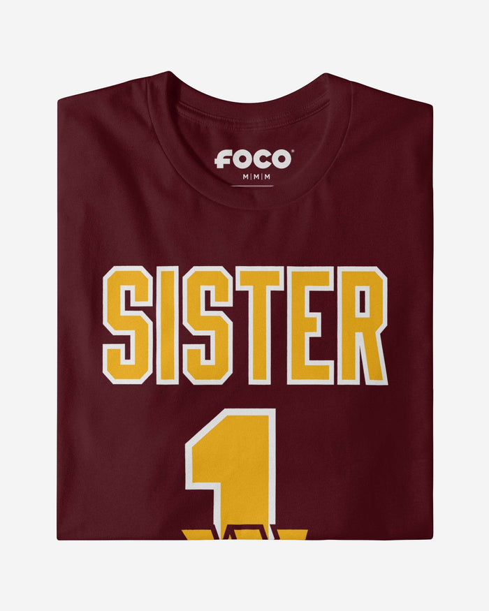 Washington Commanders Number 1 Sister T-Shirt FOCO - FOCO.com