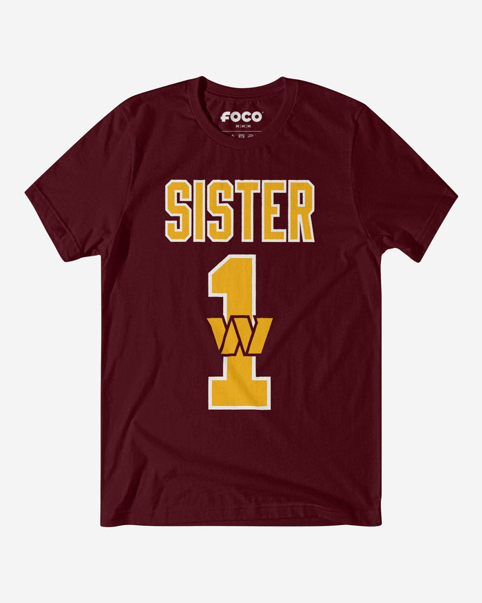 Washington Commanders Number 1 Sister T-Shirt FOCO S - FOCO.com