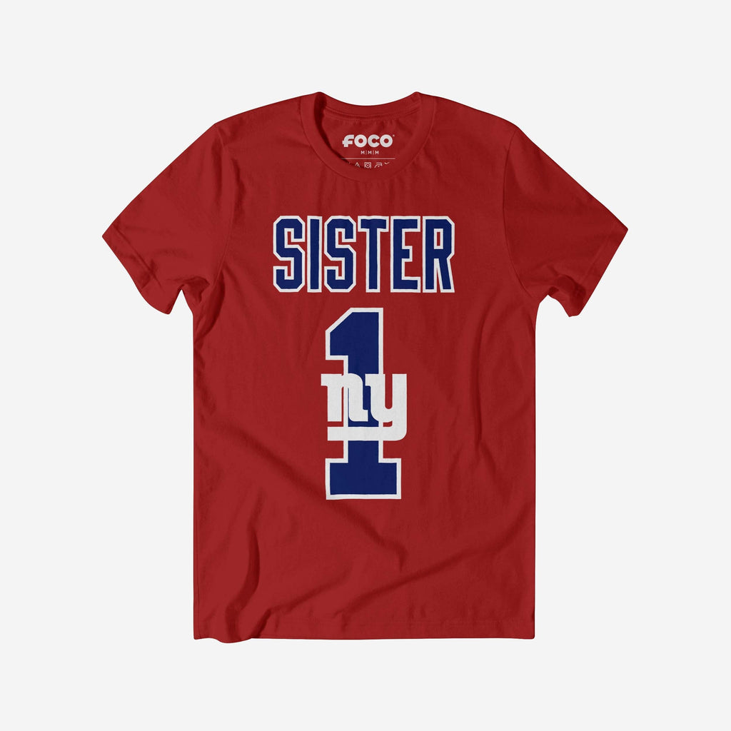 New York Giants Number 1 Sister T-Shirt FOCO S - FOCO.com
