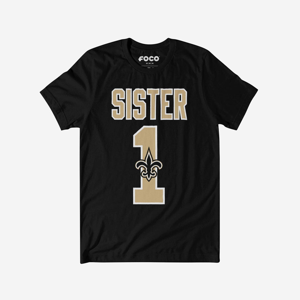 New Orleans Saints Number 1 Sister T-Shirt FOCO S - FOCO.com