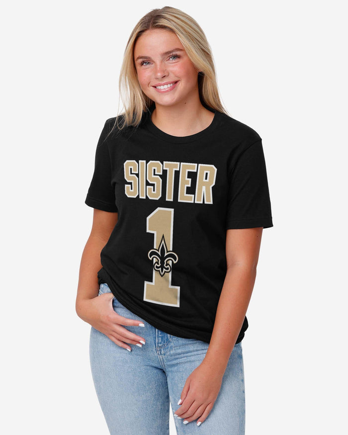 New Orleans Saints Number 1 Sister T-Shirt FOCO - FOCO.com