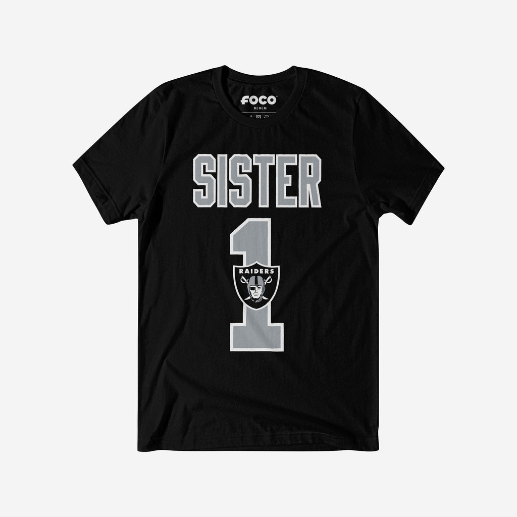 Las Vegas Raiders Number 1 Sister T-Shirt FOCO S - FOCO.com