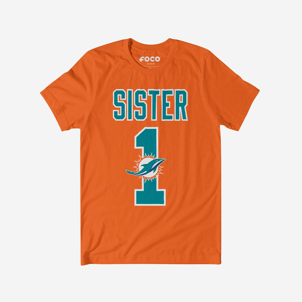 Miami Dolphins Number 1 Sister T-Shirt FOCO S - FOCO.com