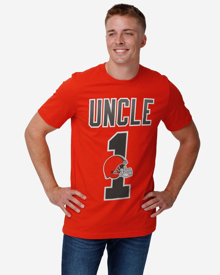 Cleveland Browns Number 1 Uncle T-Shirt FOCO - FOCO.com