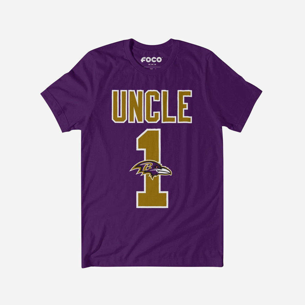 Baltimore Ravens Number 1 Uncle T-Shirt FOCO S - FOCO.com