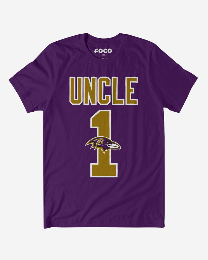 Baltimore Ravens Number 1 Uncle T-Shirt FOCO S - FOCO.com