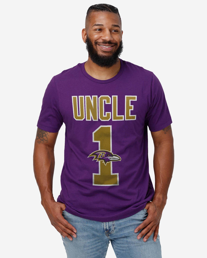 Baltimore Ravens Number 1 Uncle T-Shirt FOCO - FOCO.com