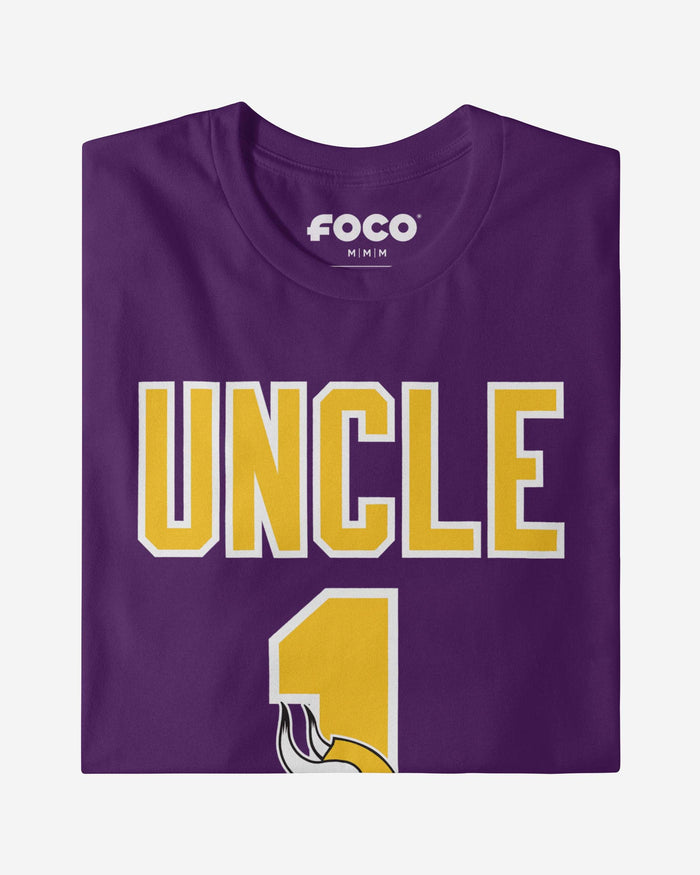 Minnesota Vikings Number 1 Uncle T-Shirt FOCO - FOCO.com