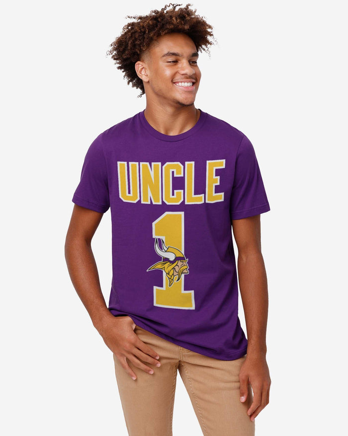Minnesota Vikings Number 1 Uncle T-Shirt FOCO - FOCO.com