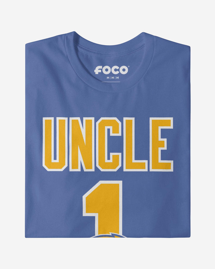 Los Angeles Chargers Number 1 Uncle T-Shirt FOCO - FOCO.com